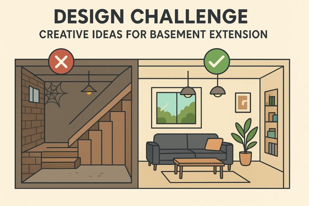 Design Challenges and Creative Ideas for Basement Extension