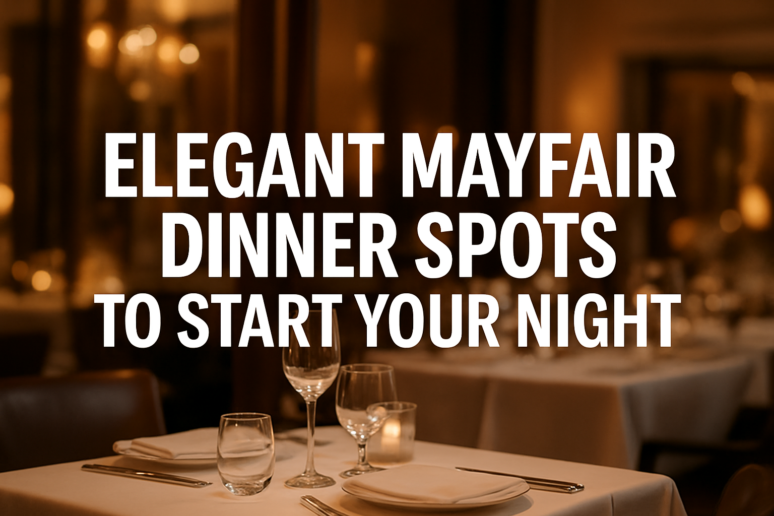 Elegant Mayfair Dinner Spots to Start Your Night 