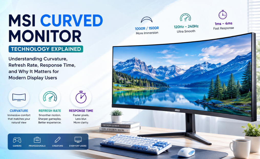 MSI Curved Monitor Technology Explained: Understanding Curvature, Refresh Rate, Response Time, and Why It Matters for Modern Display Users