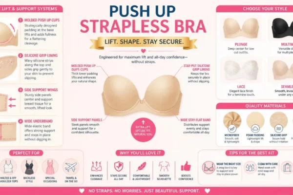 Push Up Strapless Bra: How to Find Secure Lift, Support and the Right Fit